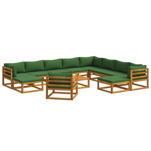vidaXL Juego de Sof&aacute; 12 uds. Natural Madera de Acacia S&oacute;lida