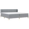 vidaXL Cama tipo Box Spring con colch&oacute;n Gris claro 200 x 200 cm tela