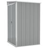 vidaXL Cobertizo de jard&iacute;n pared acero galvanizado gris 118x100x178 cm