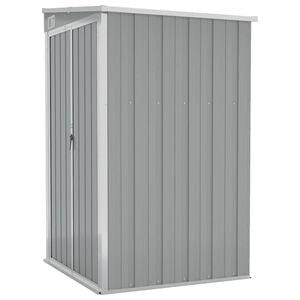 vidaXL Cobertizo de jard&iacute;n pared acero galvanizado gris 118x100x178 cm