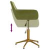 vidaXL Sillas de comedor giratorias 2 unidades terciopelo verde claro