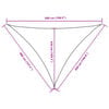 vidaXL Toldo de vela triangular tela Oxford beige 4x5x5 m