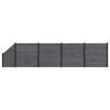 vidaXL Conjunto de valla 5 uds. 792 x 186 cm WPC y Aluminio Gris