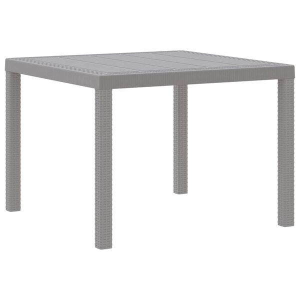 vidaXL Conjunto de Comedor de Jardín 3 pcs Gris Claro Ratan Polt