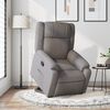 vidaXL Sill&oacute;n reclinable elevable tela gris taupe