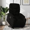 vidaXL Sillón reclinable elevable tela negro