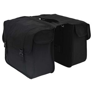 vidaXL Bolsa de bicicleta Negro 40 x 18.5 x 35 cm Poli&eacute;ster