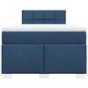 vidaXL Cama box spring con colch&oacute;n tela azul 120x190 cm