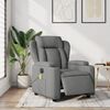 vidaXL Sill&oacute;n reclinable de masaje el&eacute;ctrico tela gris oscuro