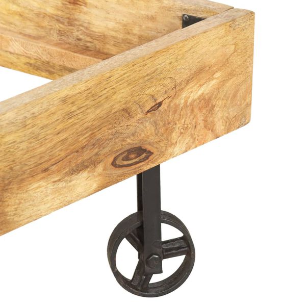 vidaXL Estructura de cama de madera maciza de mango 120x200 cm