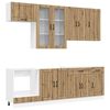 vidaXL Unidad de cocina LUCCA 8 uds. Roble artisan