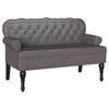 vidaXL Banco Chesterfield Gris 119,5 x 64,5 x 75 cm Cuero sint&eacute;tico