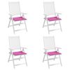 vidaXL Cojines para silla de jard&iacute;n 4 uds tela rosa 50x50x4 cm