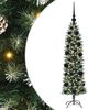 vidaXL &Aacute;rbol Navide&ntilde;o Artificial Delgado Verde y blanco 120 cm