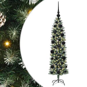 vidaXL &Aacute;rbol Navide&ntilde;o Artificial Delgado Verde y blanco 120 cm