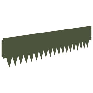 vidaXL Borde de C&eacute;sped 30 uds. 103 x 25 cm Acero Verde oliva