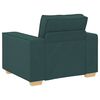 vidaXL Sof&aacute; 3 pcs Verde oscuro 220 x 80 x 84 cm Tejido mezcla de lino
