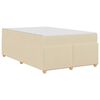 vidaXL Estructura de cama con colch&oacute;n Crema 120 x 190 cm tela