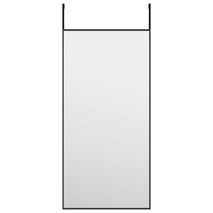 vidaXL Espejo de puerta cristal y aluminio negro 30x60 cm