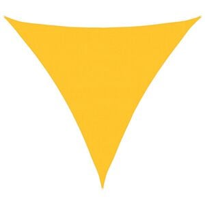 vidaXL Toldo de vela triangular HDPE amarillo 160 g/m&sup2; 6x6x6 m