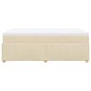 vidaXL Cama box spring con colch&oacute;n tela color crema 120x200 cm