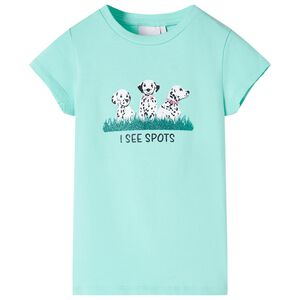 vidaXL Camiseta infantil verde menta claro 116
