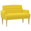 vidaXL Sof&aacute; amoroso con botones acolchados Amarillo claro Tela