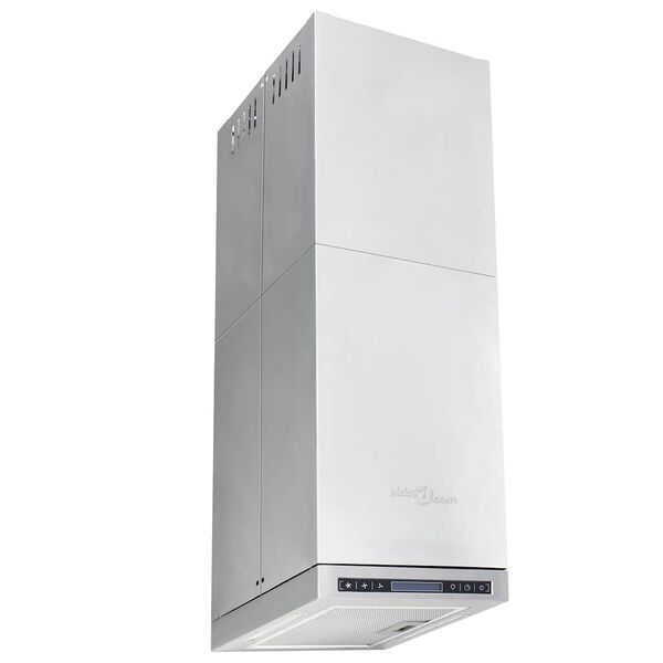 vidaXL Campana extractora isla pantalla LCD sensor táctil 756 m³/h LED