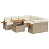 vidaXL Set de sof&aacute;s de jard&iacute;n 9 pzas con cojines rat&aacute;n sint&eacute;tico beige