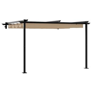 vidaXL Cenador 300 x 300 x 200 cm Gris topo Poli&eacute;ster