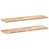 vidaXL Estantes flotantes 2 uds madera acacia sin tratar 80x20x2 cm
