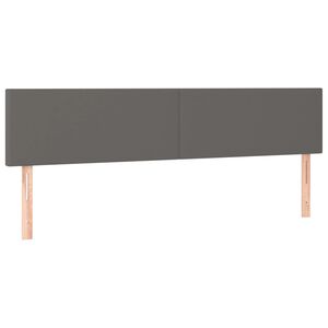 vidaXL Cabeceros cuero sint&eacute;tico gris 160x5x78/88 cm