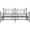 vidaXL Estructura cama sin colch&oacute;n con estribo metal negro 183x213 cm