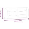 vidaXL Cabecero de cama acolchado Hvar tela marr&oacute;n oscuro 120 cm