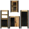 vidaXL Juego de muebles de baño 4 pcs Marrón Madera de mango maciza