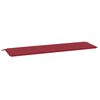 vidaXL Coj&iacute;n de banco de jard&iacute;n tela Oxford rojo tinto 180x50x3 cm