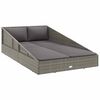 vidaXL Tumbona cama de jard&iacute;n rat&aacute;n sint&eacute;tico gris 110x200 cm