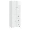 vidaXL Juego de armarios 2 pcs Blanco Brillante Madera de ingenier&iacute;a