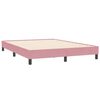 vidaXL Cama box spring con colch&oacute;n terciopelo rosa 140x210 cm
