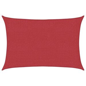 vidaXL Toldo de vela HDPE rojo 160 g/m&sup2; 2x3 m