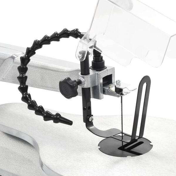 vidaXL Sierra de calar con luz acero profundidad de corte 406 mm