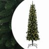 vidaXL &Aacute;rbol Navide&ntilde;o Artificial Delgado 150 cm 150 LED Blanco C&aacute;lido