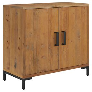 vidaXL Aparador de madera maciza de pino marr&oacute;n 75x35x70 cm
