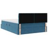 vidaXL Cama con almacenamiento Azul Oscuro 140 x 190 cm Terciopelo