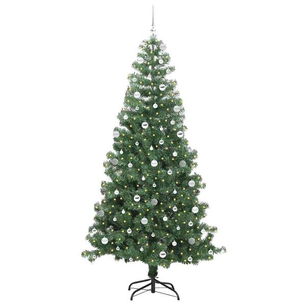vidaXL &Aacute;rbol de Navidad con 300 LED con soporte Verde 240 cm PVC