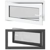 vidaXL Ventana de s&oacute;tano RISOR 100 x 50 cm PVC y vidrio Gris antracita