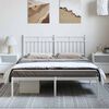 vidaXL Estructura cama sin colchón con cabecero metal blanco 135x190cm