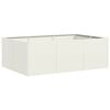 vidaXL Jardinera acero blanco 120x80x40 cm