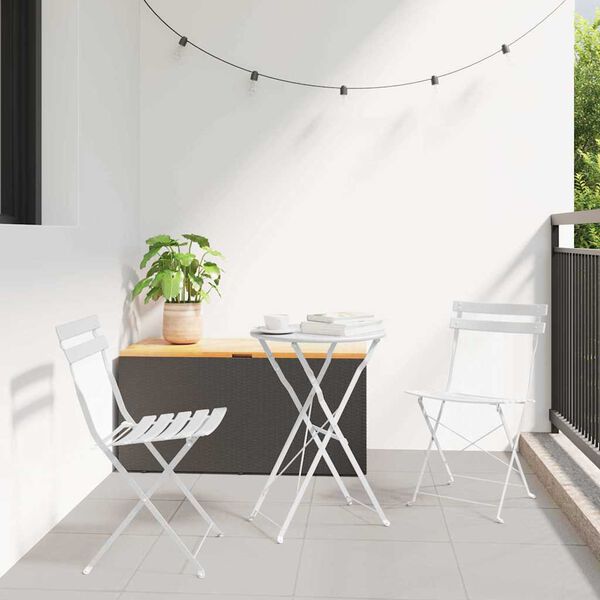 vidaXL Silla de jard&iacute;n plegable 2 pcs 42 x 46 x 82cm Metal