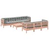 vidaXL Set de sof&aacute;s jard&iacute;n 8 pzas con cojines madera de abeto Douglas